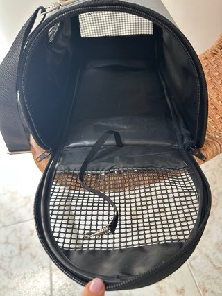 Transportín gato/perro pequeño gris y negro