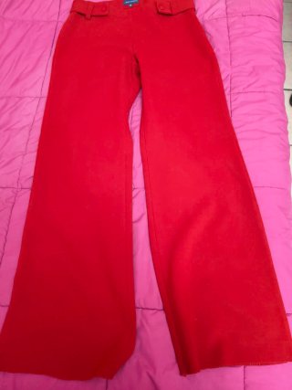 Pantalones elegantes rosa y rojo
