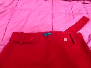 Pantalones elegantes rosa y rojo