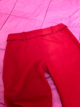 Pantalones elegantes rosa y rojo