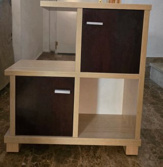 Mueble recibidor con espejo y almacenaje