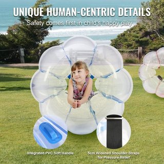Bolas Inflables de Choque 2-Pack, Bolas Zorb de Cuerpo de 3FT/0.9M para Niños y Adolescentes, Bolas de Burbuja Humana de PVC Duradero para Juegos en Equipo al Aire Libre, Juguetes de Choque para P...