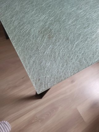 Mesa de cristal y metal de acero inoxidable