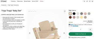 Baby Set + Bandeja de Stokke Tripp Trapp chair.