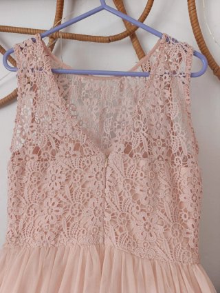 Vestido rosa tul mujer