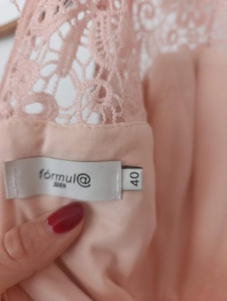 Vestido rosa tul mujer
