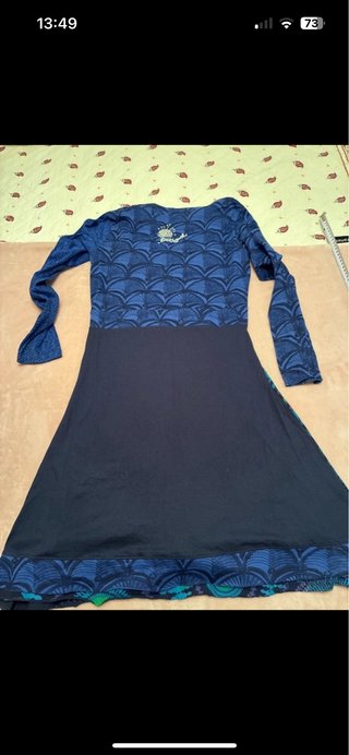 Vestido Desigual Azul Multicolor Talla M