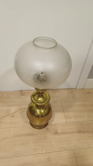 Lámpara de mesa dorada antigua 65 cm