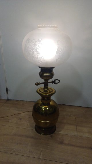 Lámpara de mesa dorada antigua 65 cm
