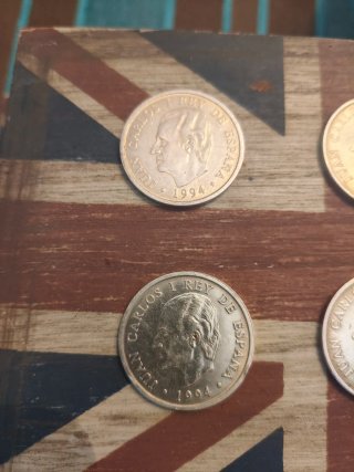 4 Monedas Carlos I Rey de España 1994