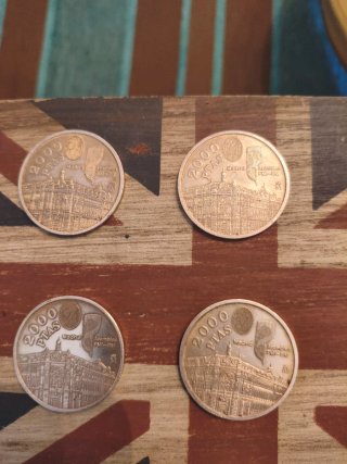 4 Monedas Carlos I Rey de España 1994