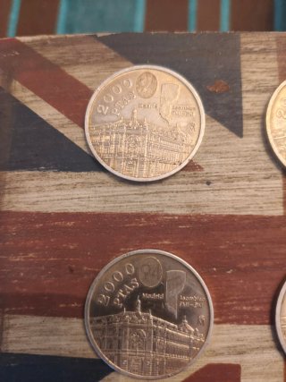 4 Monedas Carlos I Rey de España 1994