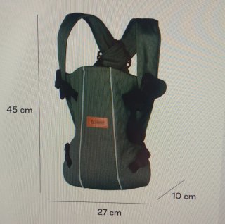 Mochila portabebés ergonómica verde