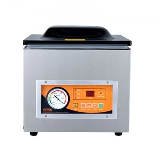 Sellador al vacío de cámara, 260W de potencia de sellado, máquina de envasado al vacío para alimentos húmedos, carnes, marinadas y más, tamaño compacto con longitud de sellado de 260 mm, aplicable...