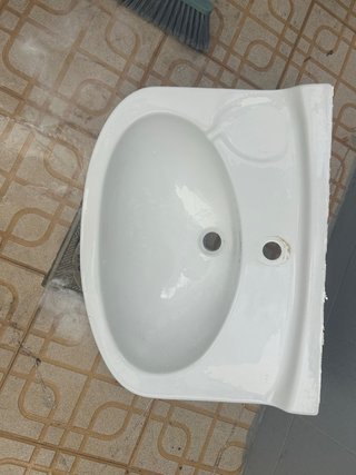 Lavabo de porcelana blanco