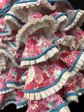 Traje Flamenca Falda y Blusa Flores