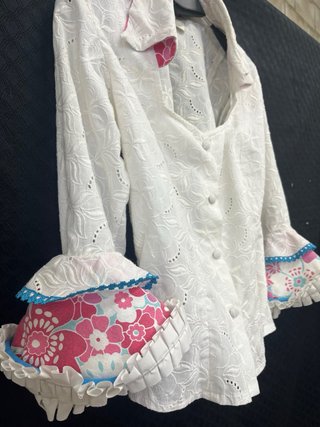 Traje Flamenca Falda y Blusa Flores