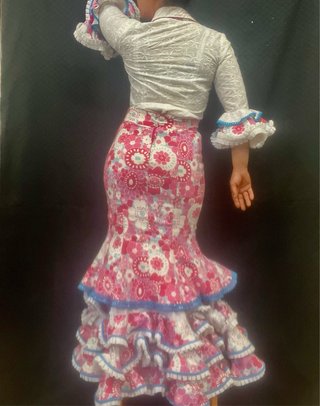 Traje Flamenca Falda y Blusa Flores