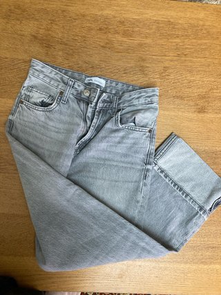 Pantalón Zara Gris Talla 32