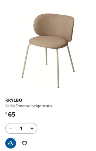 4 sedie Ikea KRYLBO grigie