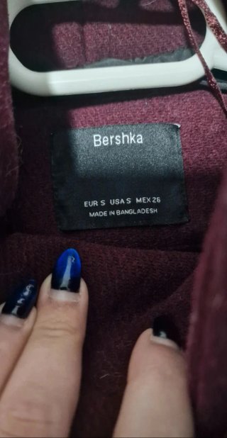 Abrigo paño burdeos