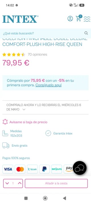 Colchón Hinchable Intex Queen