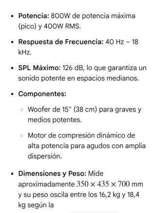 Altavoz Vonyx SPJ1500A Activo 15