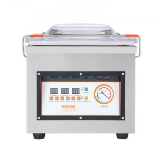 Sellador al vacío de cámara, 320W de potencia de sellado, máquina de envasado al vacío para alimentos húmedos, carnes, marinadas y más, tamaño compacto con longitud de sellado de 320 mm, aplicable...