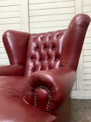 Sillón Chester antiguo de piel.