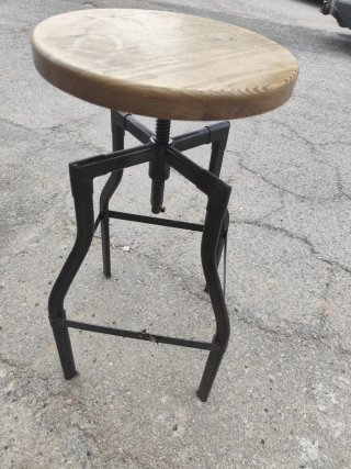 Taburete alto madera y metal Stoner