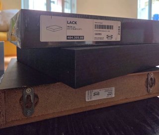 3 Repisas Lack Ikea Negras