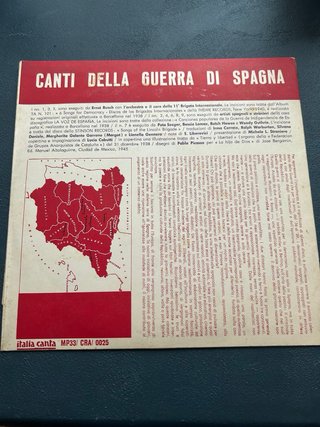 Vinilo Canti de Guerra di Spagna 1936-1939