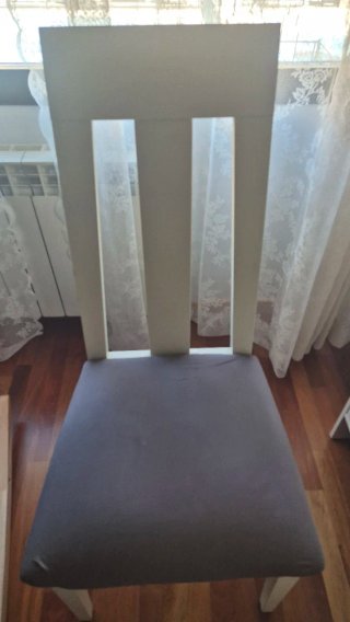 Juego de 4 sillas de comedor blancas