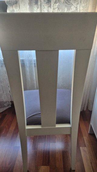 Juego de 4 sillas de comedor blancas