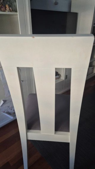 Juego de 4 sillas de comedor blancas