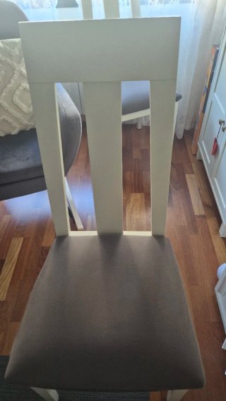 Juego de 4 sillas de comedor blancas