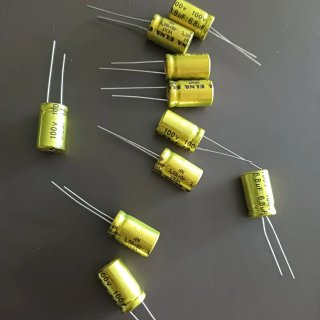 10 Condensadores Eléctricos ELNA 6.8 uF 100V