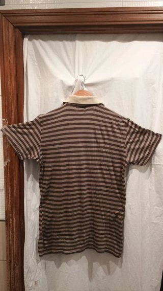 Polo Lacoste Rayas Marrón y Beige