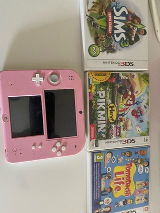 Nintendo 2DS Rosa + 3 Juegos