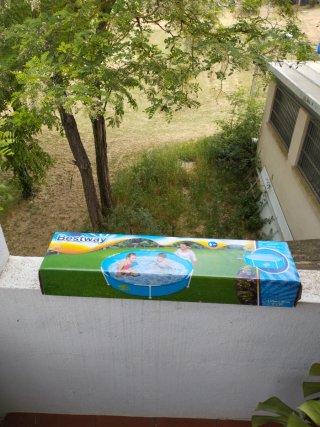 Piscina infantil estructura metal