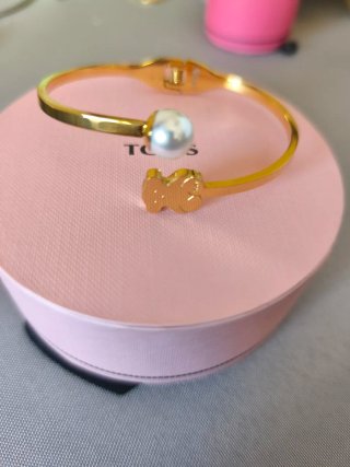 Pulsera Tous Oso Perla Dorada