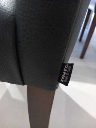 Silla de piel gris oscuro antracita moderna