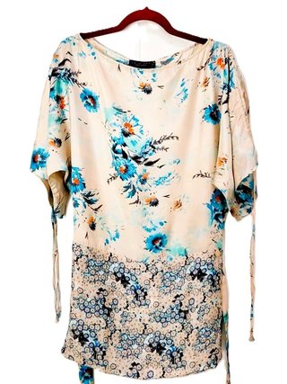 Miniabito Twin Set a Kimono Boho Floreale Tg. S/M