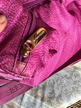 Borbonese borsa mezza luna fucsia