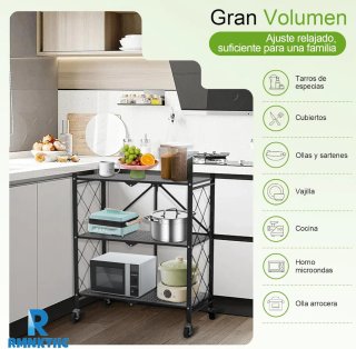 Estantería plegable 3 niveles carga pesada