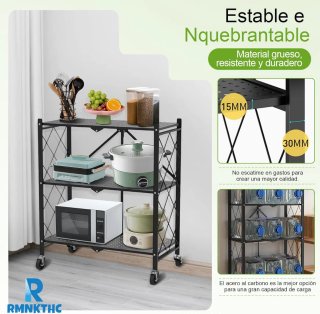 Estantería plegable 3 niveles carga pesada