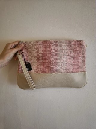 Bolso Misako beige y rosa