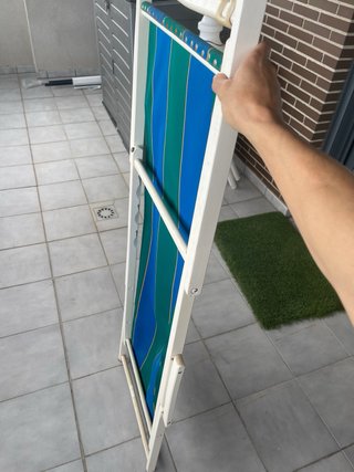 Tumbona plegable madera y tela