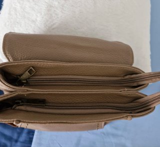Bolso Mochila Beige y Marrón