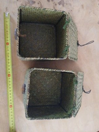 Set 2 Cesti Rattan Intrecciato